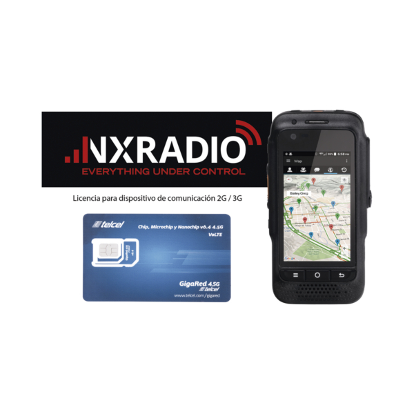 KIT Radio TE580PLUS + Licencia NXRADIOTERMINAL + SIM Telcel 1GB