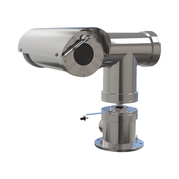 Camara IP PTZ  antiexplosion 2MP, 32X, IP68, WiseStream II / con wiper / acero inoxidable / conexion de fibra optica