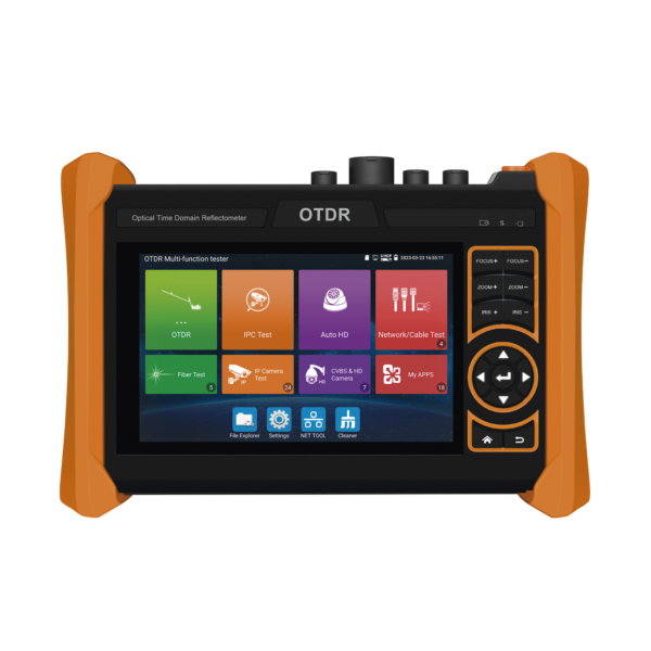 Probador de Vídeo  y OTDR / Pantalla LCD de 7" / IP ONVIF / 8MP TVI + 8MP CVI + 8MP AHD + SDI/EX�?�SDI + Cable TDR / Prueba de Red de Fibra Óptica