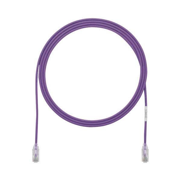 Cable de Parcheo TX6, UTP Cat6, Diámetro Reducido (28AWG), Color Violeta, 15ft