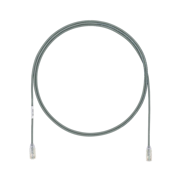 Cable de Parcheo TX6, UTP Cat6, Diámetro Reducido (28AWG), Color Gris, 5ft