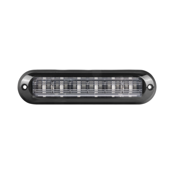 Luz Auxiliar Ultra Brillante IP67 de 6 LEDs, Color Claro, con mica transparente y bisel negro