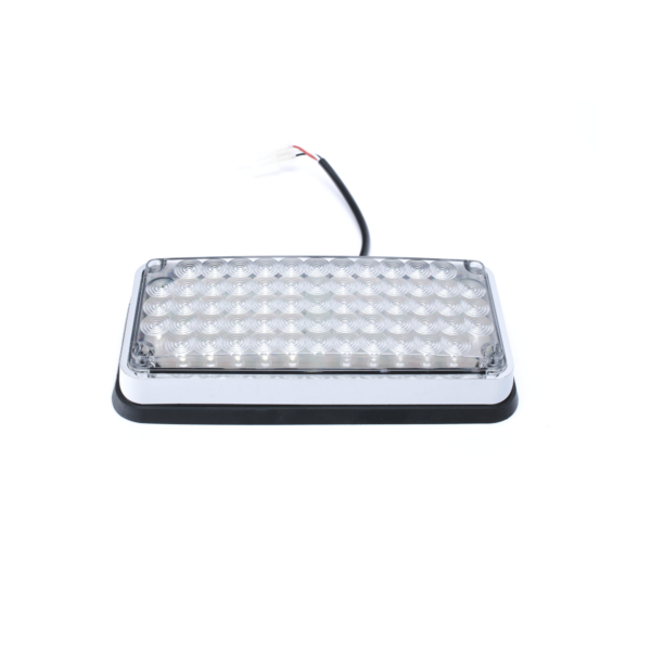 Luz de Advertencia de 7X3", Bicolor Rojo/Claro, Ideal para Ambulancias