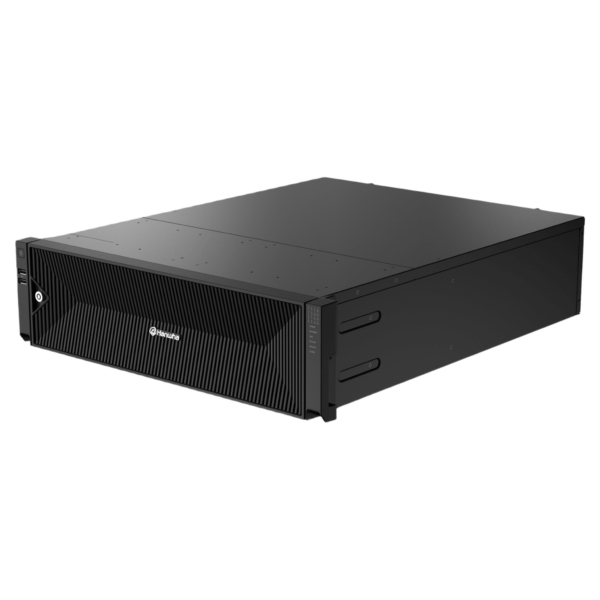 NVR de 64 canales / Soporta grabación hasta 32 MP / H.265 & Wisestream / Procesamiento 400 Mbps / 3 Puertos de Red / Raid 5-6 / 64TB incluidos