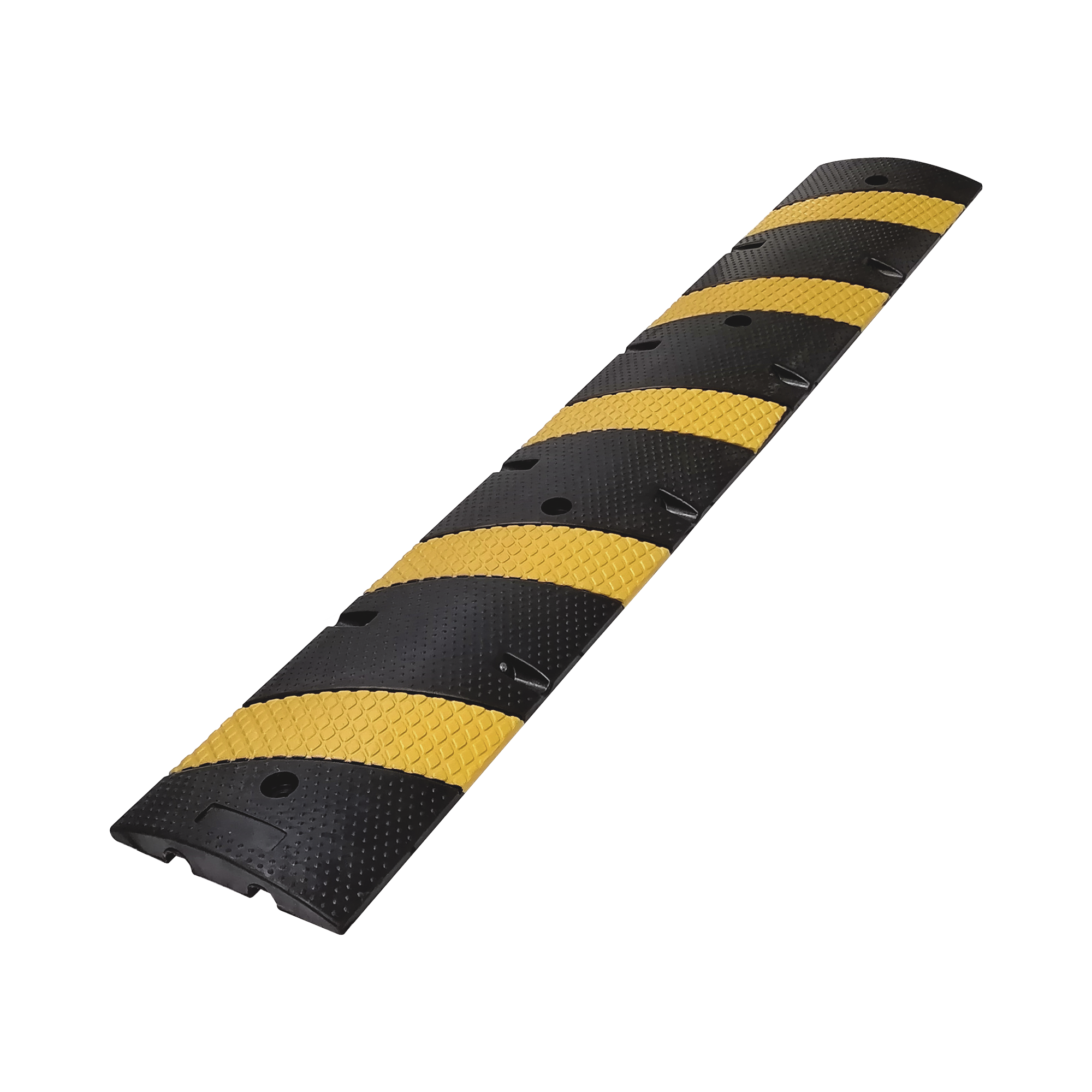 Reductor D / Velocidad / 183cm / 5 lineas amarillas / Hule Reciclado.