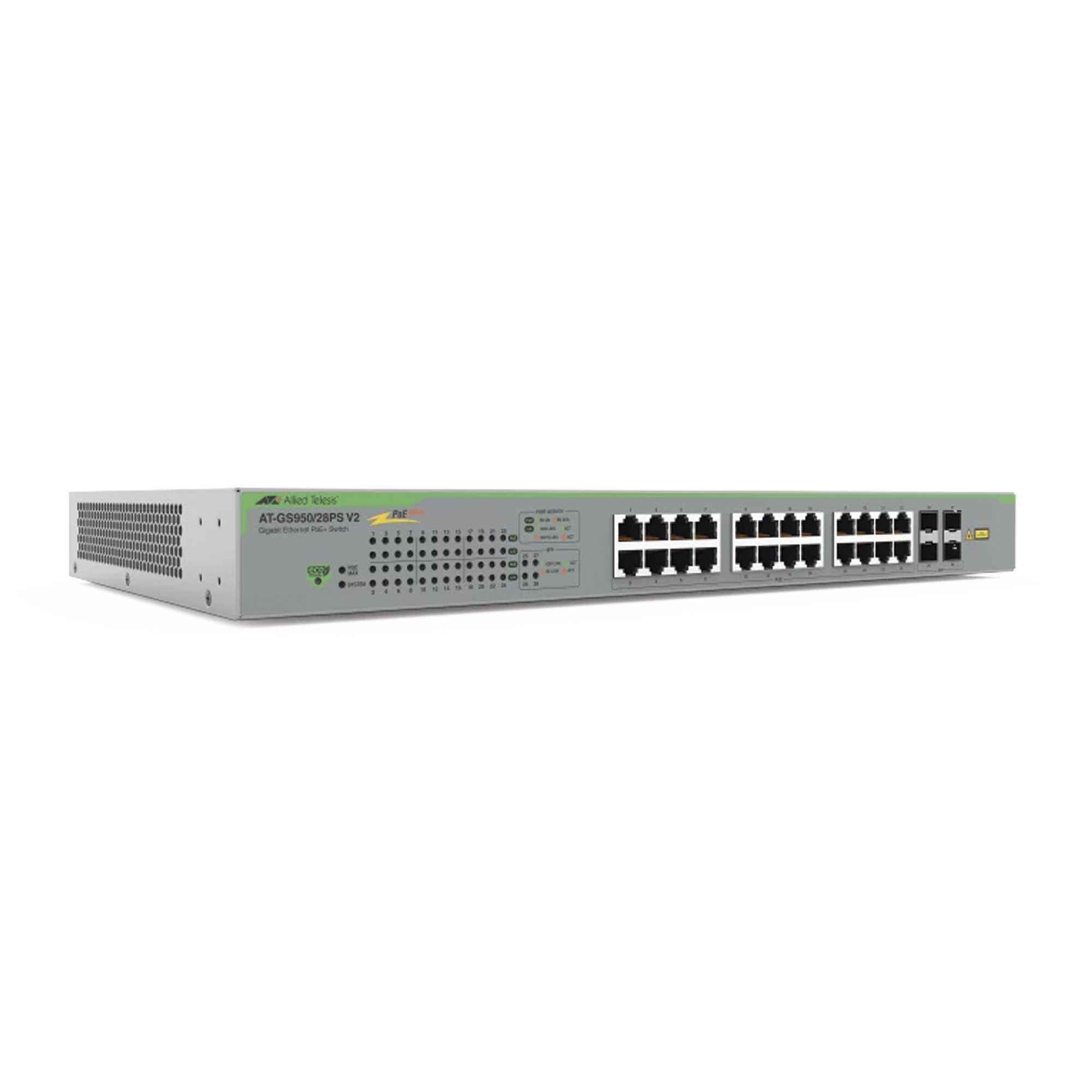 Switch PoE+ Gigabit WebSmart de 24 puertos 10/100/1000 Mbps + 4 puertos SFP Gigabit, 185 W, Version 2