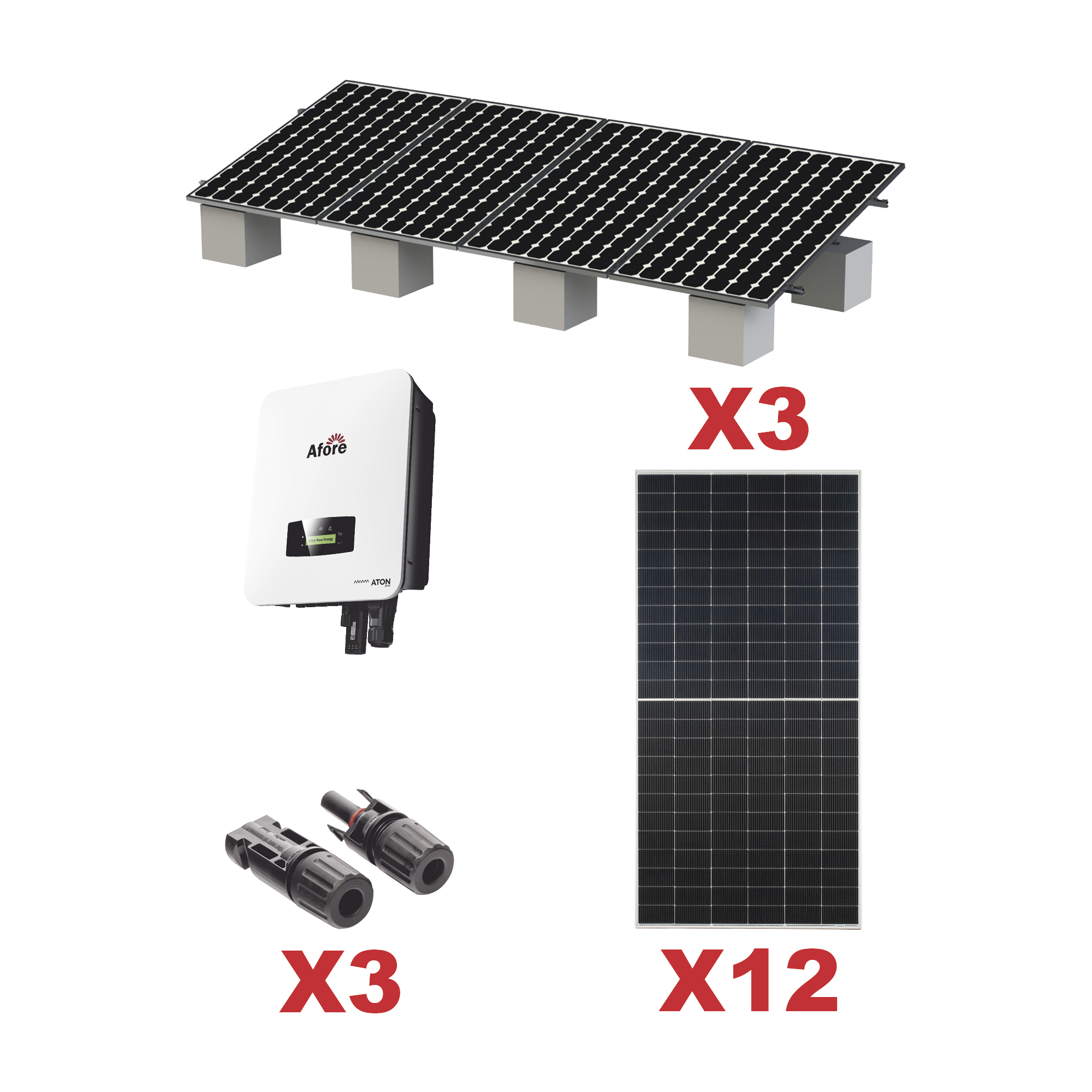 Kit Solar Interconexion / 7kW 220Vca / Inversor AFORE / Montaje Incluido