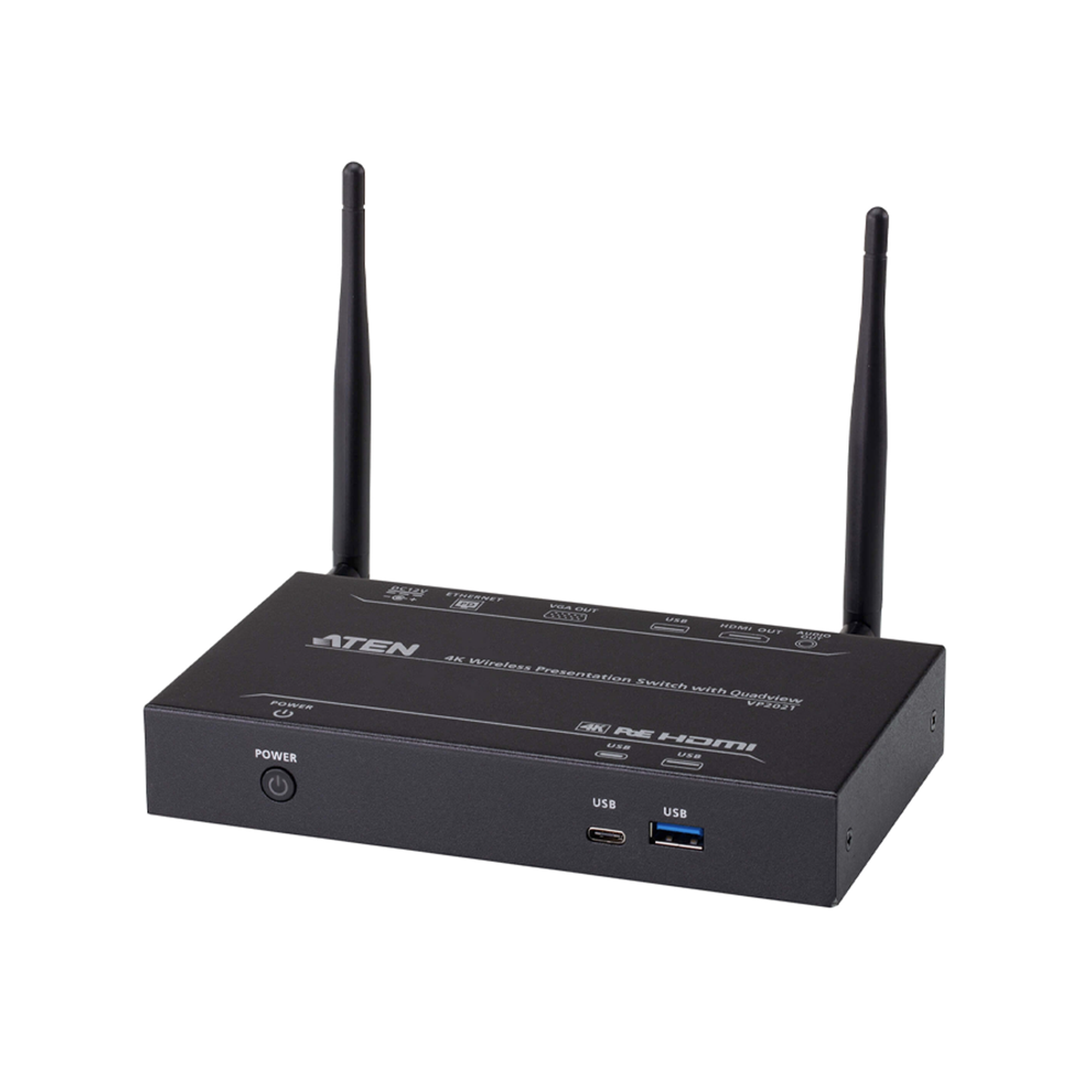 Switch de presentaciones | Resolución 4K | Diferentes herramientas de colaboración: Anotación, pizarra y captura | inalámbrico con Quad View | Multi-view se pueden compartir hasta 4 fuentes de forma inalámbrica