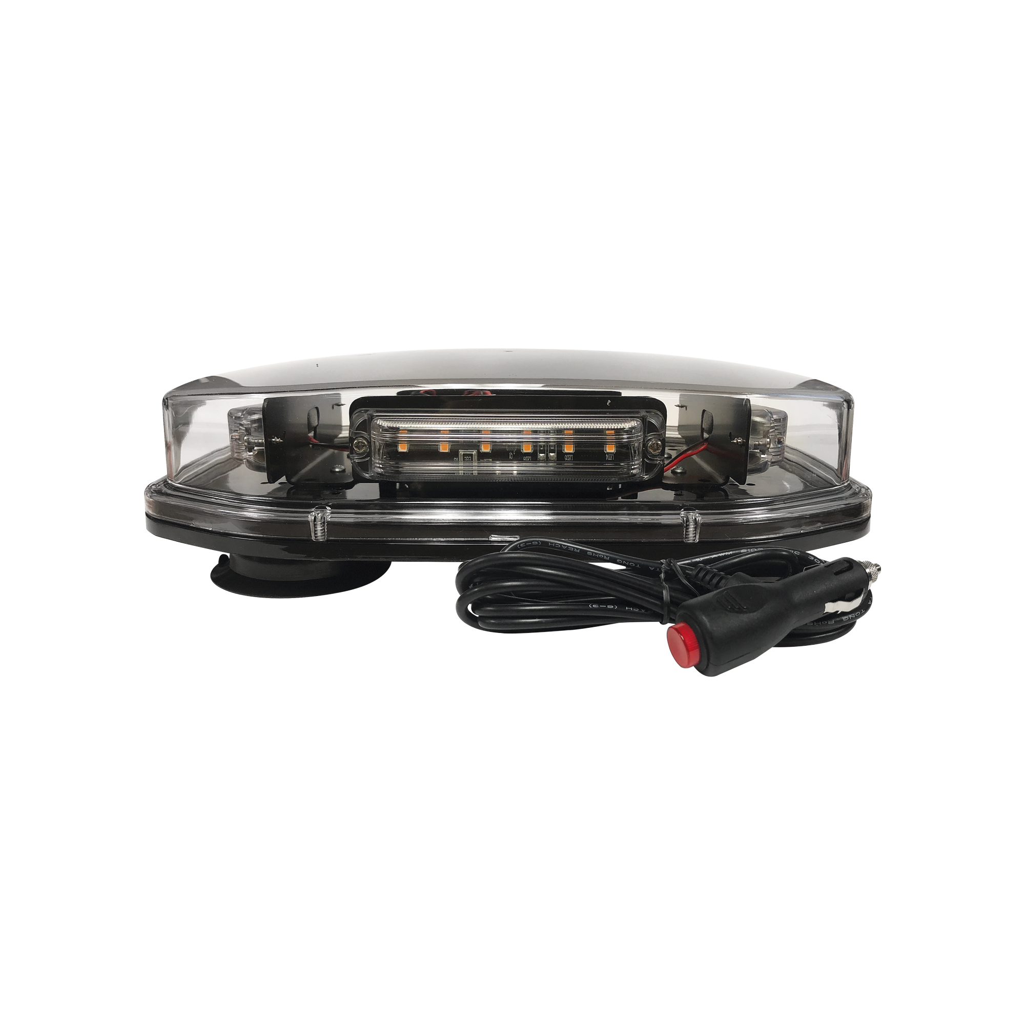 Mini barra de luces estroboscopica, color ambar, montaje magnetico, 12 Vcc,