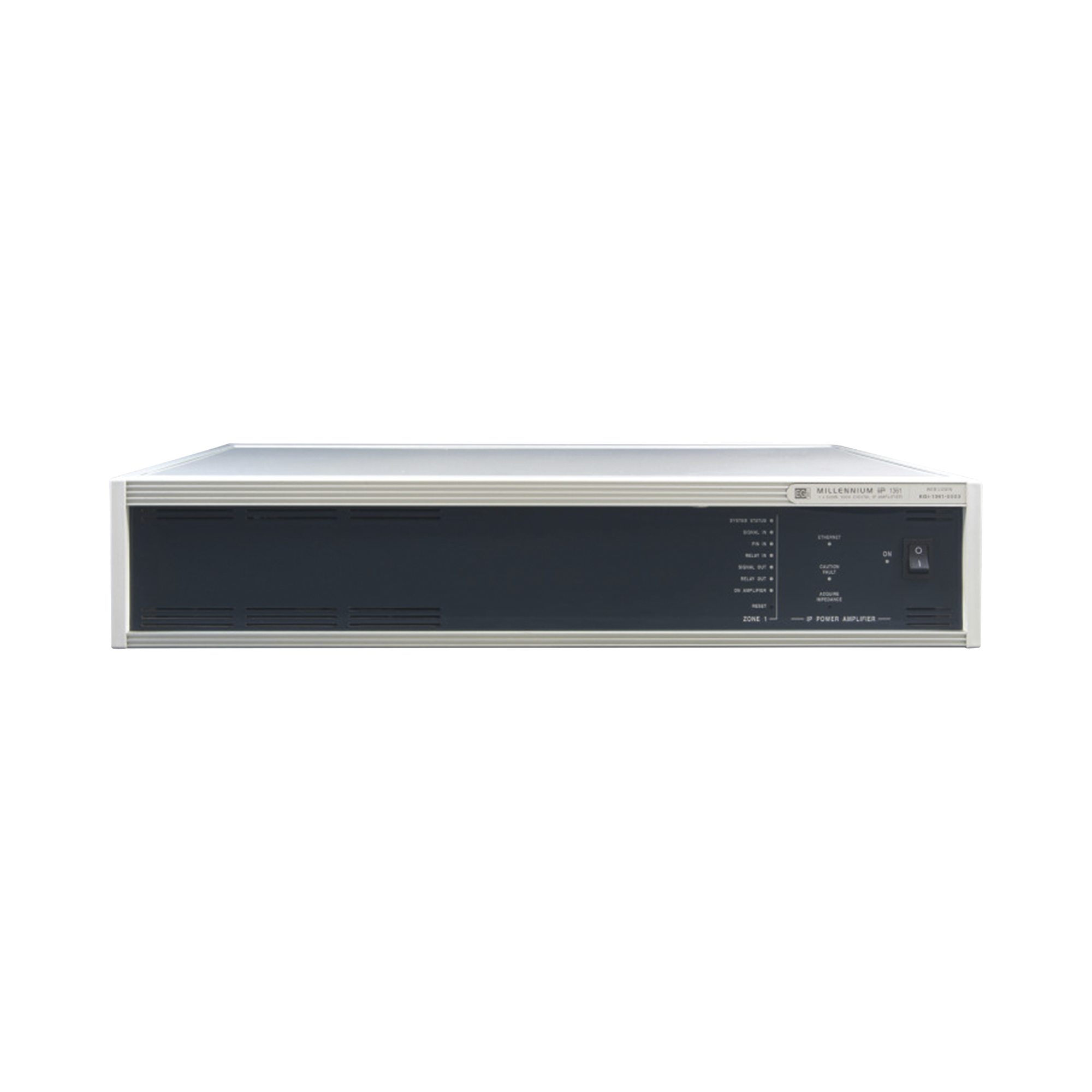 (1361) ETAPA DE POTENCIA DIGITAL 1x500W 100V MILLENNIUM IP CON CONECTIVIDAD IP LAN, SUPERVISON, CALIDAD DE SONIDO HQ PARA 1 ZONA, EN FORMATO RACK 2U