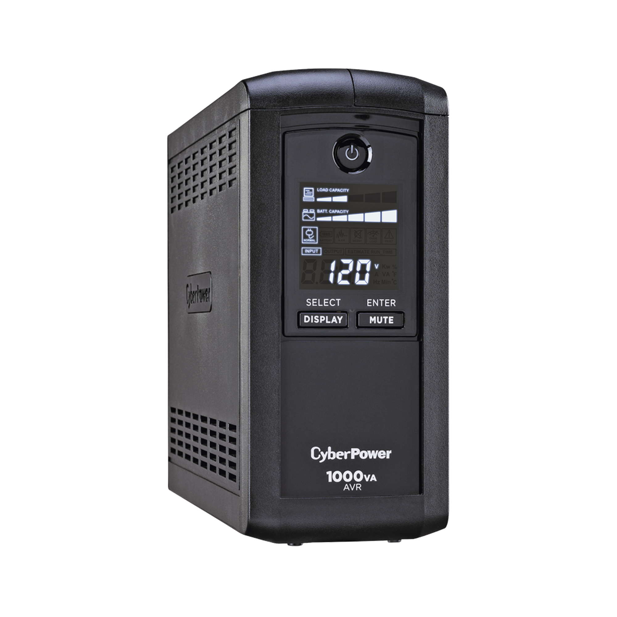 UPS de 1000 VA/600 W, Topología Línea Interactiva, Entrada 120 Vca NEMA 5-15P, Tipo Mini Torre, Con 9 Tomas NEMA 5-15R