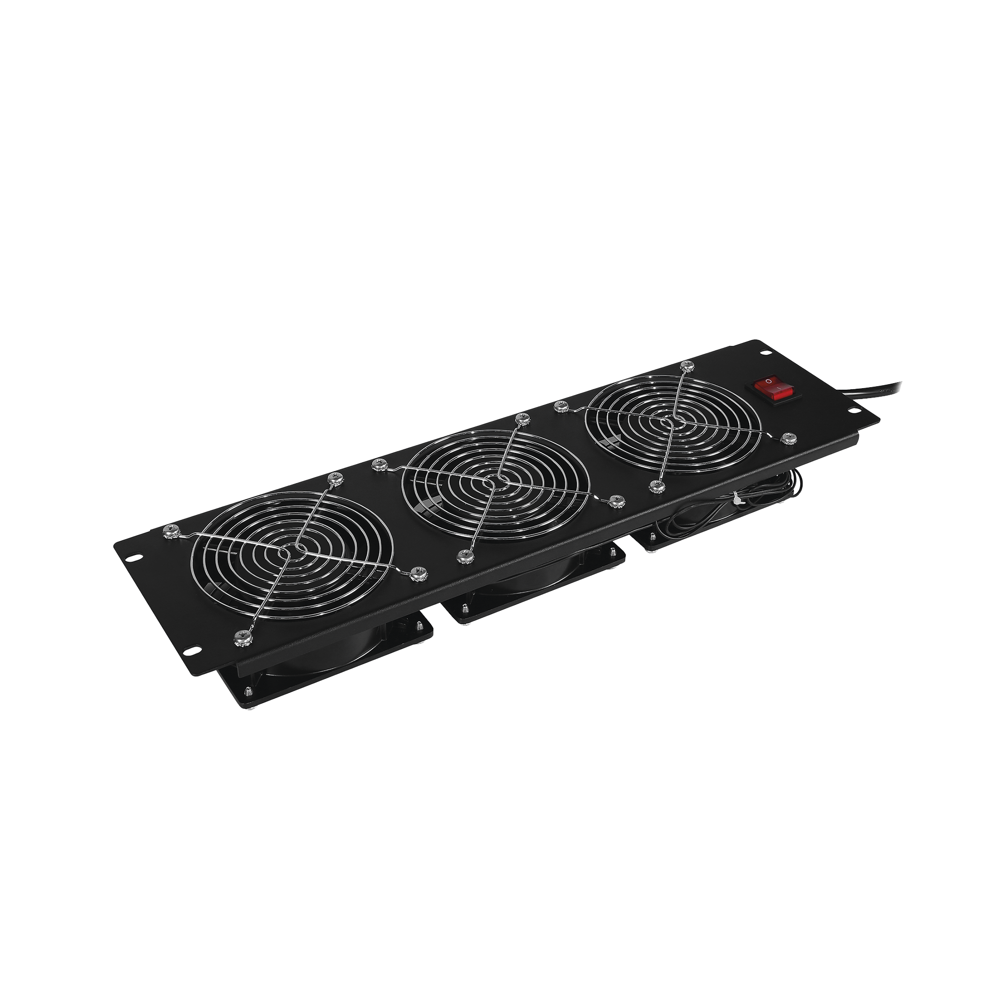 Kit de 3 Ventiladores para Montaje en Rack de 19 in, Alimentación 220 Vca con Plug IEC C14, 3 UR, Color Negro