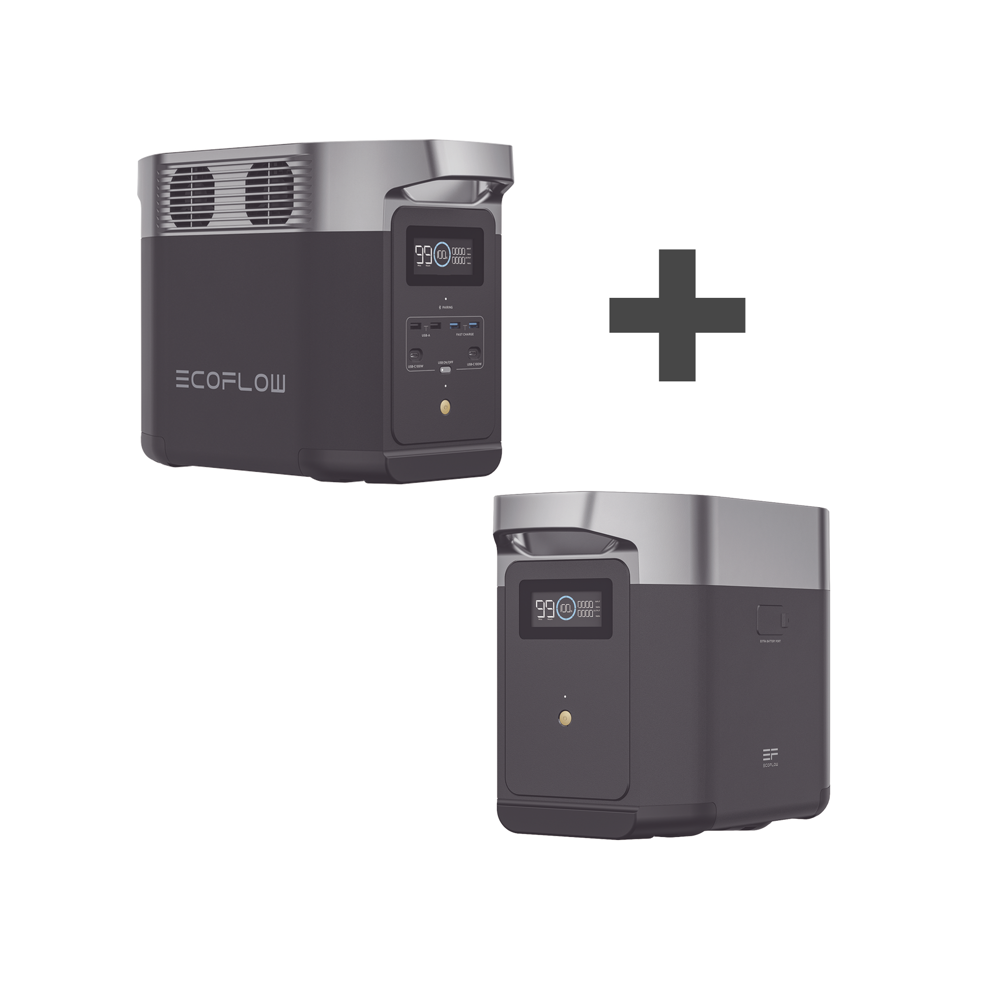 Kit de Estación de Energía Portátil 1024Wh + Batería Externa 1024Wh (2048Wh Totales)