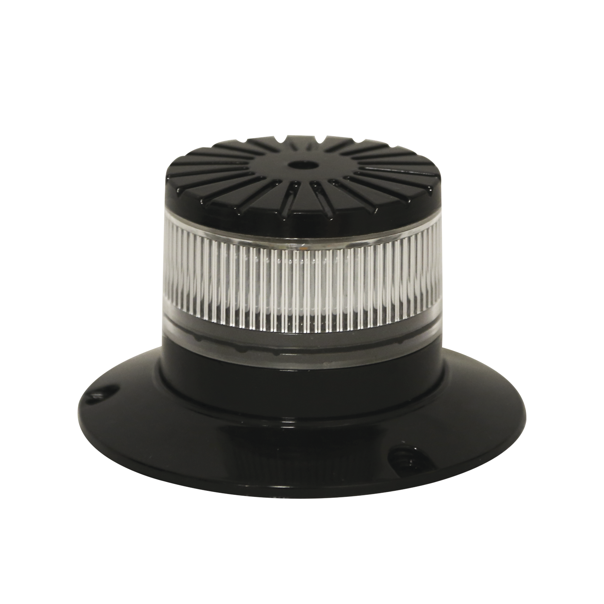 Baliza LED compacta discreta, domo claro, color Ambar