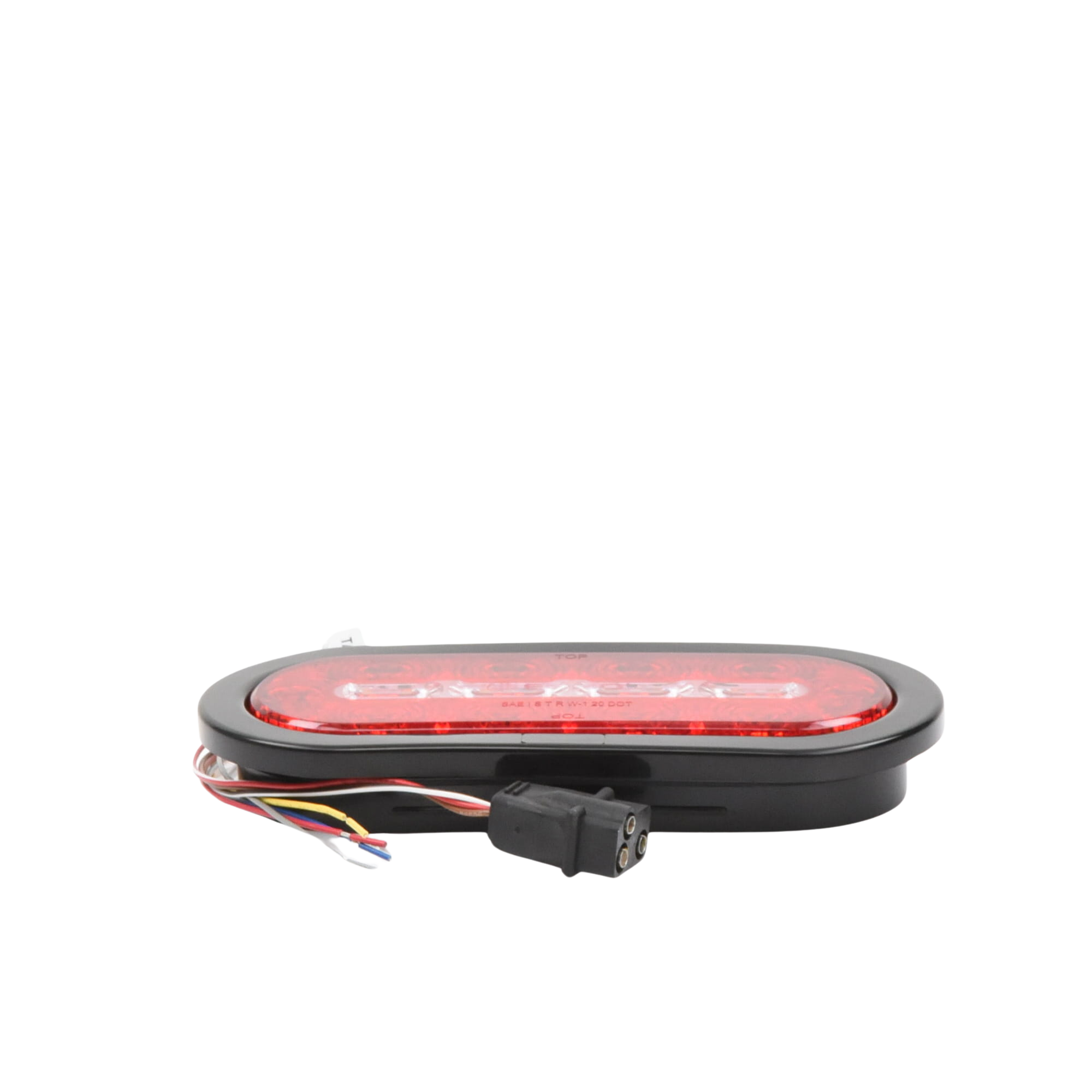 Plafón Ovalado de 7.5" Para Camiones de Transporte, 18 LED Ultra Brillantes, Color Rojo/Claro/Ambar