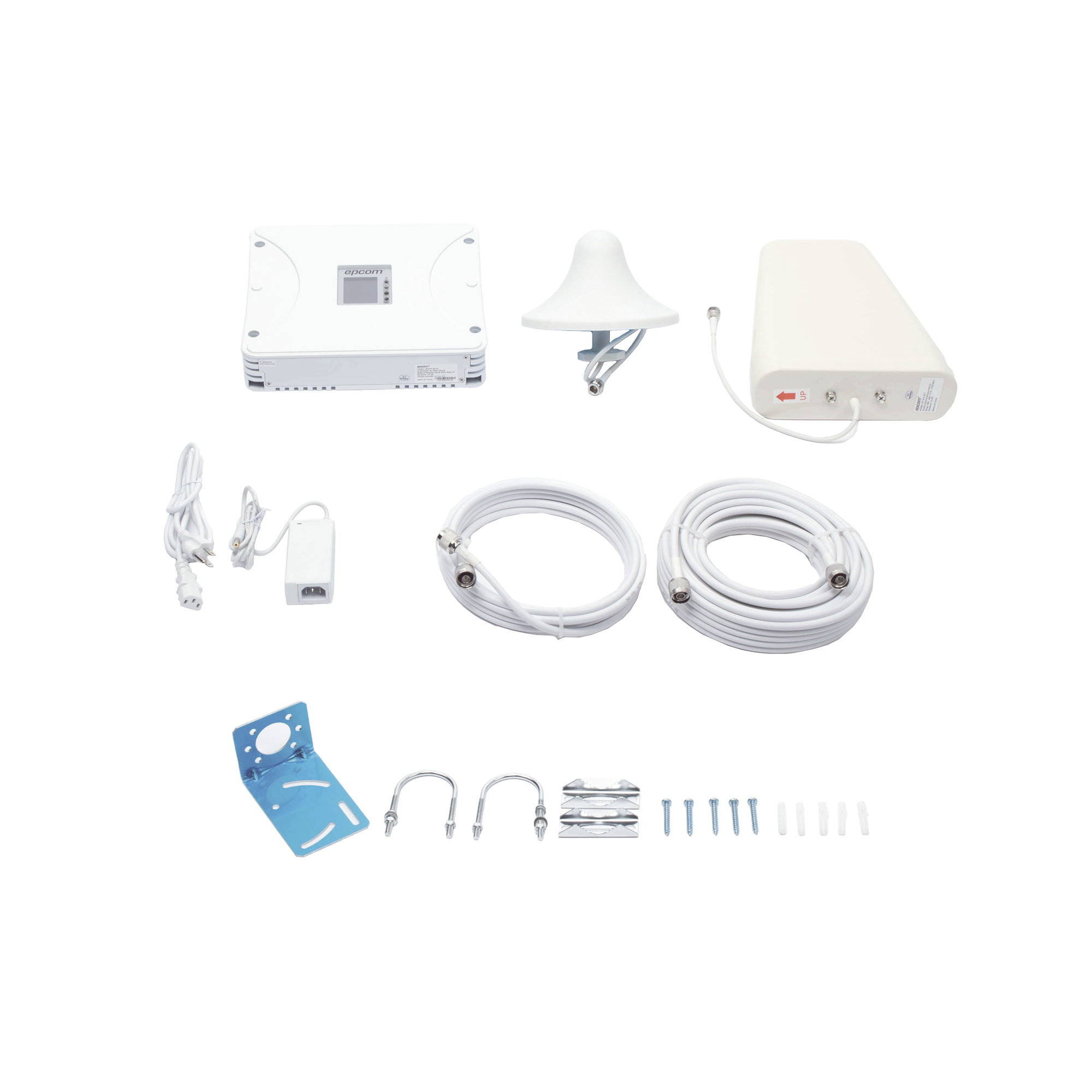 Kit Amplificador de Señal Celular 5G, 4G, 3G, VoLTE y Voz convencional. Funciona con Todos los Operadores. Soporta Múltiples Dispositivos y Tecnologías. Hasta 900 m² de Cobertura