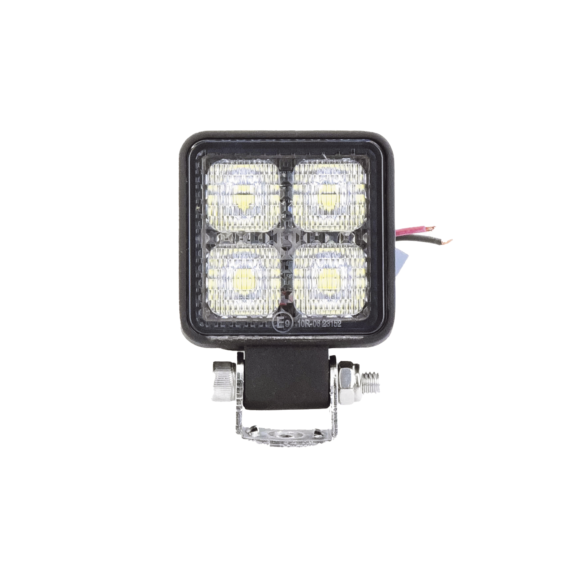 Luz de trabajo de 4 LED de 10 Watt, 12-24 Vcd, 800 lúmenes