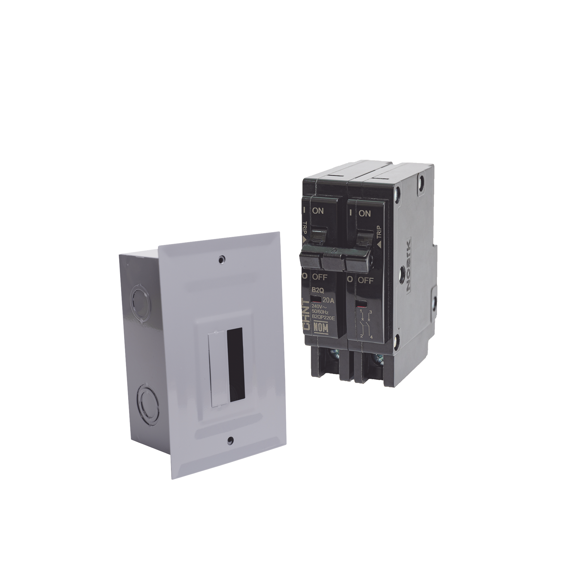 Kit Centro de Carga para empotrar con 1 Interruptor Térmico de 2 Polos, 30Amp 120/240Vca 10kA.