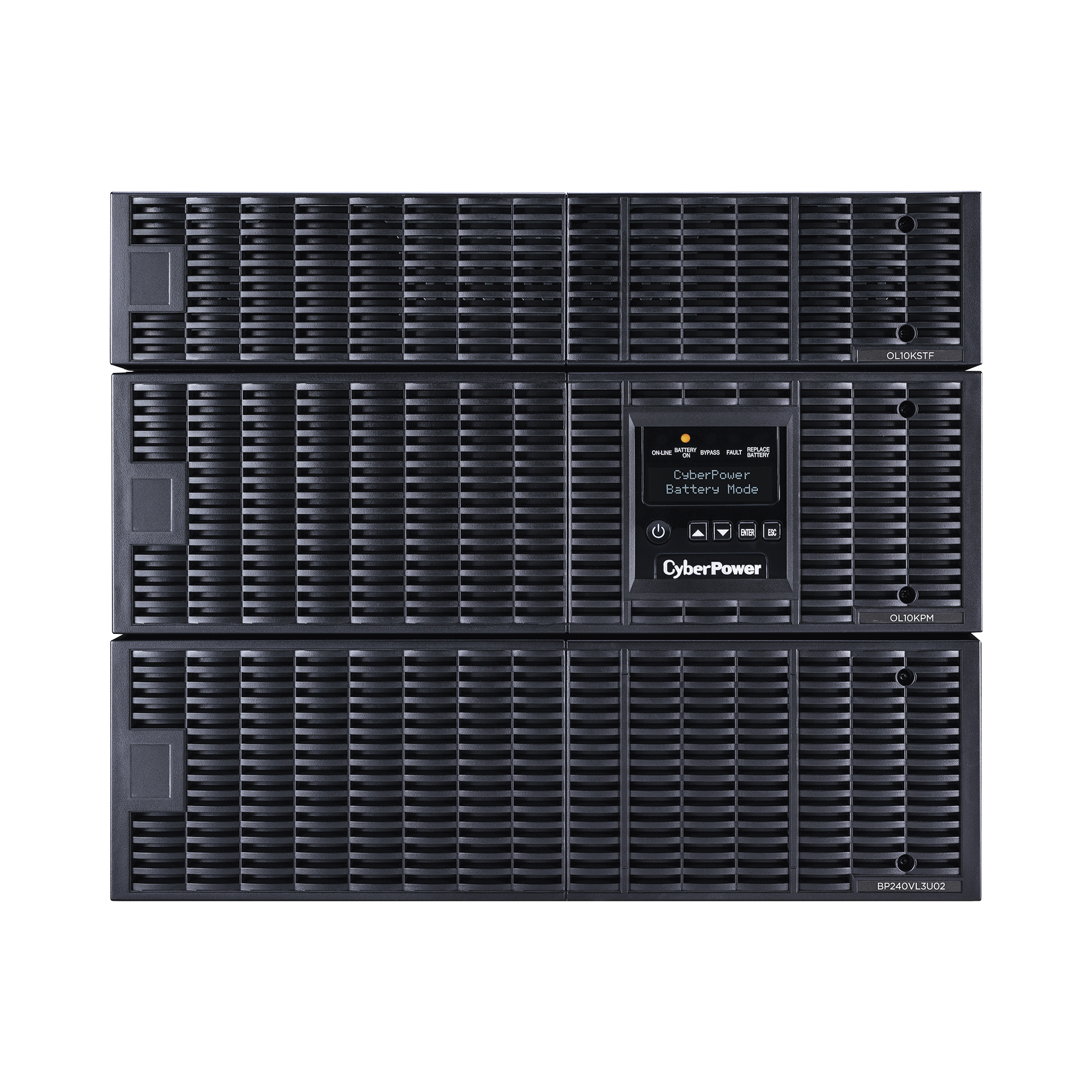 UPS de 10000 VA/10000 W, Online Doble Conversión, 200 - 240 Vac de Entrada, 120 - 240 Vac de Salida, Entrada Hardwired, Onda Senoidal Pura, Torre o Rack de 8 UR, Con 6 Tomas NEMA 5-20R, 3 NEMA L6-30R y Terminal Hardwire