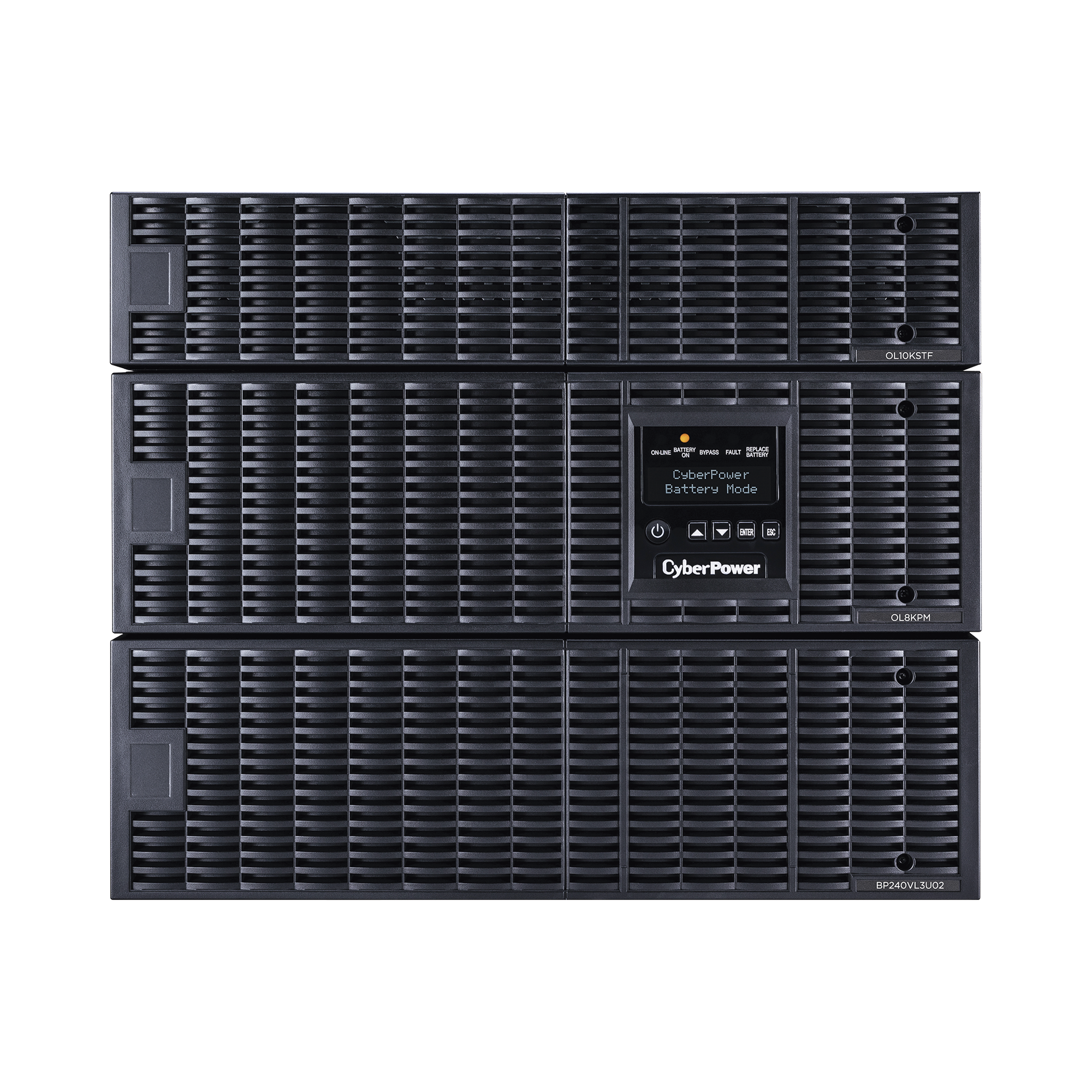 UPS de 8000 VA/8000 W, Online Doble Conversión, 200 - 240 Vac de Entrada, 120 - 240 Vac de Salida, Entrada Hardwired, Onda Senoidal Pura, Torre o Rack de 8 UR, Con 6 Tomas NEMA 5-20R, 3 NEMA L6-30R y Terminal Hardwired