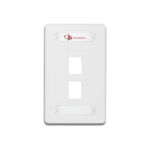Placa de Pared Modular 10G MAX de 2 Salidas, Color Blanco