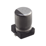 Capacitor Electrolítico de Aluminio tipo SMD de 10uF, 35V, 20%, 5 x 6.1 mm.