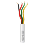 Bobina de 305 Metros / Alambre de Cobre / 4 x 22 AWG / Riser / Color Blanco / Para Aplicaciones de Alarmas de Intrusión / Sistemas de Automatización.