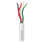 Bobina de 305 Metros /  Cable de Cobre / 4 x 22 AWG / Riser / Color Blanco / Para Aplicaciones de Alarmas de Intrusión y Automatización