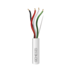 Bobina de 305 Metros / Cable de Cobre / 4 x 18 AWG / Riser / Color Blanco / Para Aplicaciones de Alarmas de Intrusión/Control de Acceso/ Automatización / Interfonos y Tv Porteros