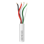 Bobina de 152 Metros / Cable de Cobre / 4 x 18 AWG / Riser / Color Blanco / Para Aplicaciones de Alarmas de Intrusión/Control de Acceso/ Automatización / Interfonos y Tv Porteros