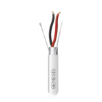 Bobina de 305 M de Cable 2 x 22 AWG BLINDADO / RISER / Color Blanco / Para Aplicaciones de Audio, Seguridad y Control