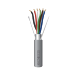 Bobina de 152 Metros de Cable / 6 x 22 AWG BLINDADO / Riser / Color Gris / Para Aplicaciones de Audio, Seguridad y Control