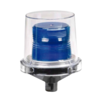 Luces estroboscópicas para lugares peligrosos Electraray® , Homologado UL y cUL para Clase I, División 2, Grupos A, B, C y D; Clase II, División 2, Grupos F y G; Clase III , 12-24 VCD, color Azul, parpadeo predeterminado