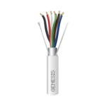 Carrete de 305 Metros / Cable de Cobre / 6 x 18 AWG  / Plenum / Color Blanco / Blindado / Para Aplicaciones de Alarmas de Intrusión / Control de Acceso / Automatización / Interfonos y Tv Porteros