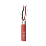 Carrete de 152 Metros de Alambre / 2 x 14 AWG / Riser / BLINDADO / Tipo FPLR / Color Rojo / Para Aplicaciones en Sistemas de Detección de Incendio y Sistemas de Evacuación