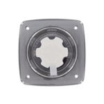 Regulador de presión de agua cromado.