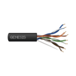 Bobina de Cable de 305 Metros UTP Cat6 RISER / Color Negro / UL, CMR SPNLS, Probado a 350 Mhz / Para Aplicaciones de CCTV, Redes de Datos, IP megapixel, Control RS485