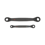 Juego de 2 llaves Estriadas de Matraca 4 en 1 con 8 Medidas Inglesas 1/2-5/8", 3/4-9/16", 1/4-3/8", 7/16-5/16"