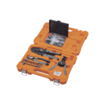 Juego de Herramientas de Conexión Fotovoltaica (Solar), 6 Piezas: Estuche, 2 Llaves Aisladas MC4, Cortador 1/0 AWG Al, Pelacables 6-12 AWG Sólido y 8-14 AWG Trenzado, Ponchadora MC4T 10-14 AWG