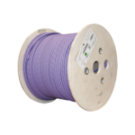 Bobina de Cable Blindado S/FTP de 4 pares, Cat7A, Inmune a Ruido e Interferencias, LS0H (Bajo humo, Cero Halógenos), Color Violeta, 305 m