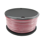 Rollo de cable grado marino calibre 12 en color rojo de 100 pies (30.48 m).