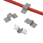 Clip adhesivo 12,7 mm, gris claro