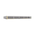 Switch PoE+ Stackeable Capa 3, 48 puertos 10/100/1000 Mbps + 4 puertos SFP+ 10 G, hasta 740 W, fuente redundante