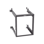 Rack PanZone® de Montaje en Pared, de 19in, Profundidad Ajustable, Rieles Numerados y Roscados #12-24, 12 UR, Color Negro