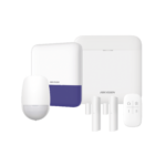 (AX PRO) KIT de Alarma AX PRO con GSM (3G/4G) / Incluye: 1 Hub con bateria de respaldo / 1 Sensores PIR / 2 Contactos Magnéticos / 1 Control Remoto / 1 Sirena Inalambrica Exterior / WiFi / Compatible con Hik-Connect P2P