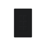 Placa de 6 puertos color negro