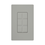 Placa de 6 puertos color gris