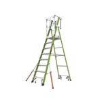 Escalera Fija de 8' (2.4m) de Fibra de Vidrio con Jaula y Peldaños de Aluminio. (SKU:19708-146).