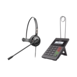 Kit Fanvil para Call Center incluye teléfono IP X2CP Y diadema HT201 y fuente de alimentación.