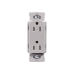 Tomacorriente 125V 15A resistente a manipulaciones.